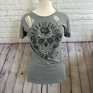 AFFLICTION REVERSIBLE T-SHIRT - M